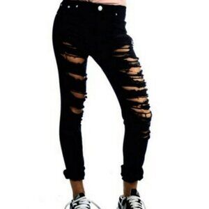 ONE Teaspoon Yard Birds Mid Rise Distressed Skinny Jeans Size 27